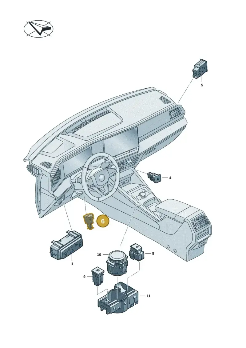5WA907527A — Volkswagen Tiguan 2.0 (2023-) diagram 57x941500, position 6