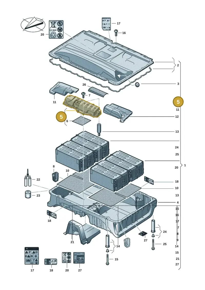 5WA915250C — Volkswagen Multivan (2021-) diagram 7t0915550, position 5