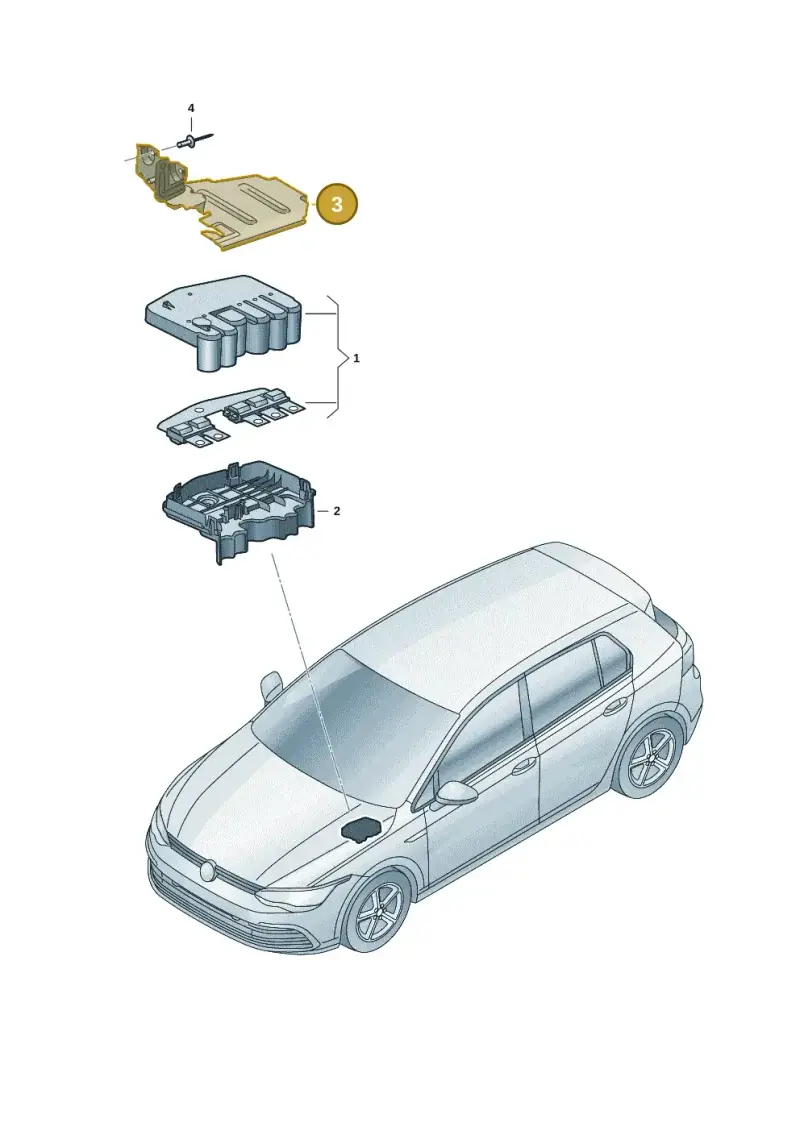 5WA915343C — Volkswagen Golf 2.0 BlueMotion (2019-2024) diagram 5h0937020, position 3