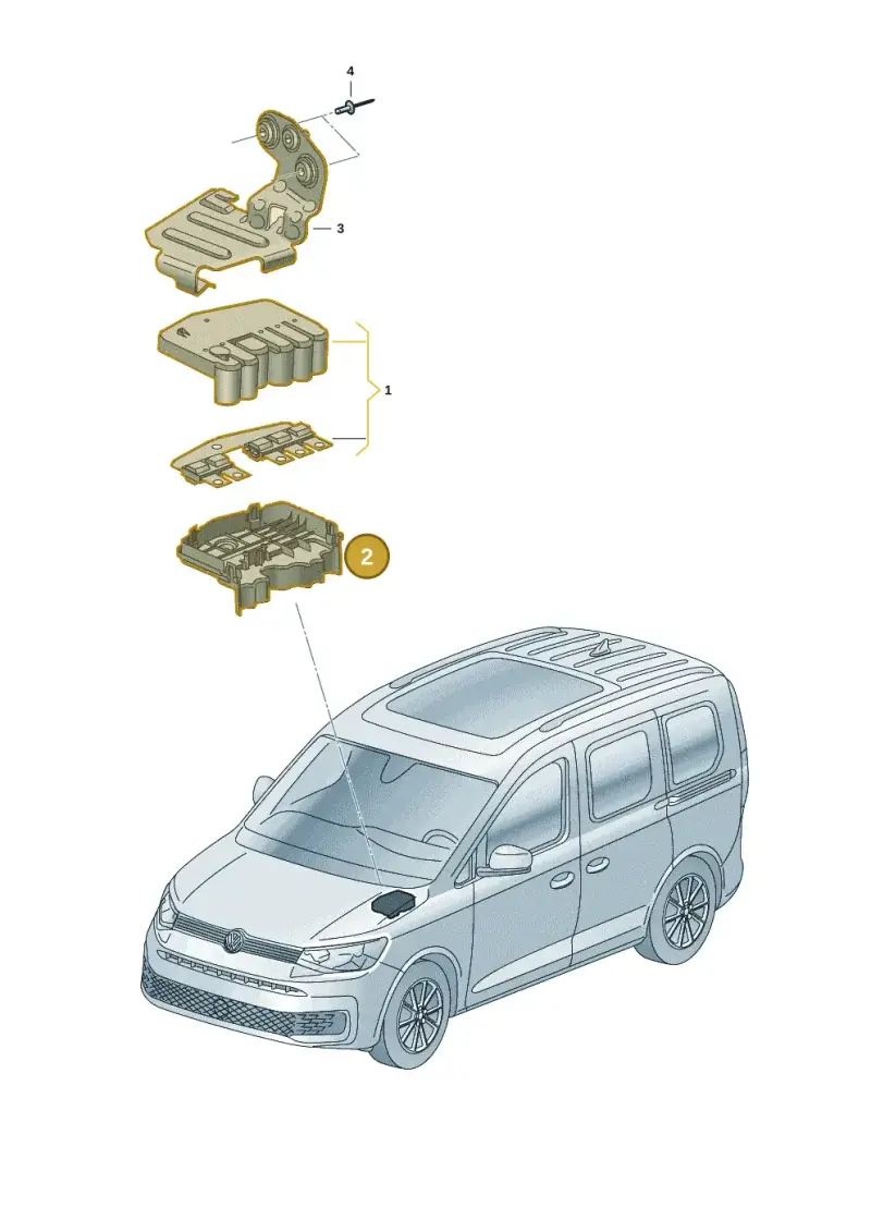 5WA915429 — Volkswagen Caddy Maxi Kombi (2020-2024) diagram 2ka937020, position 2