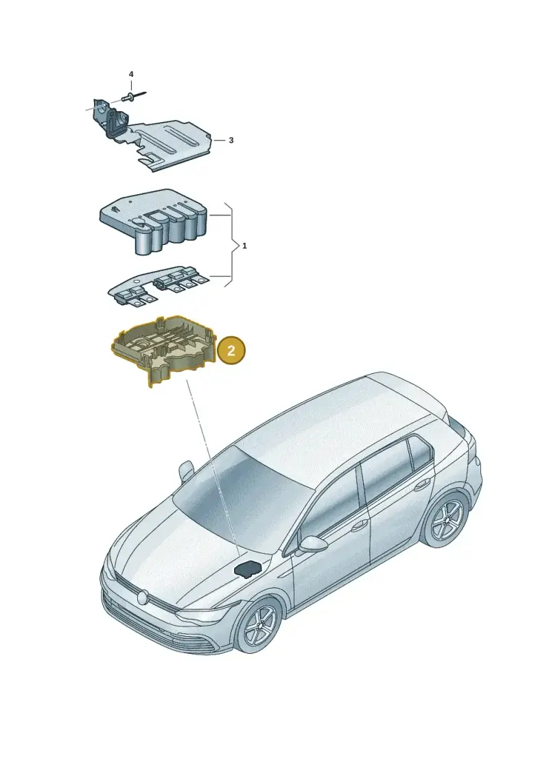 5WA915429 — Volkswagen Golf 2.0 BlueMotion (2019-2024) diagram 5h0937020, position 2