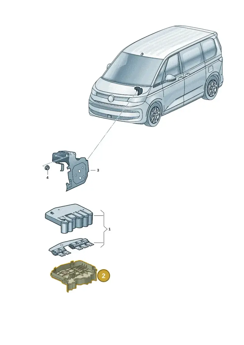 5WA915429 — Volkswagen Multivan (2021-) diagram 7t0937030, position 2