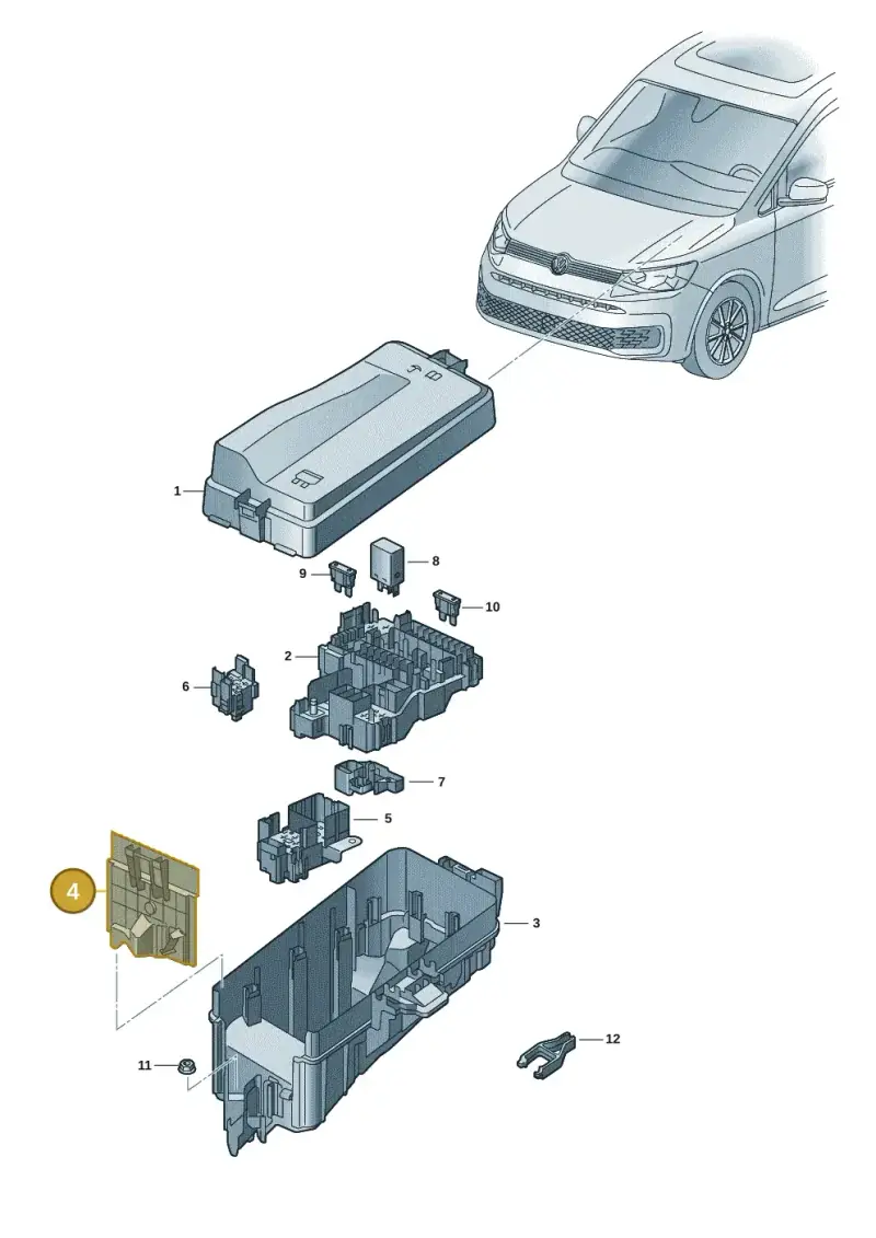 5WA927165 — Volkswagen Caddy Maxi Kombi (2020-2024) diagram 2ka937010, position 4