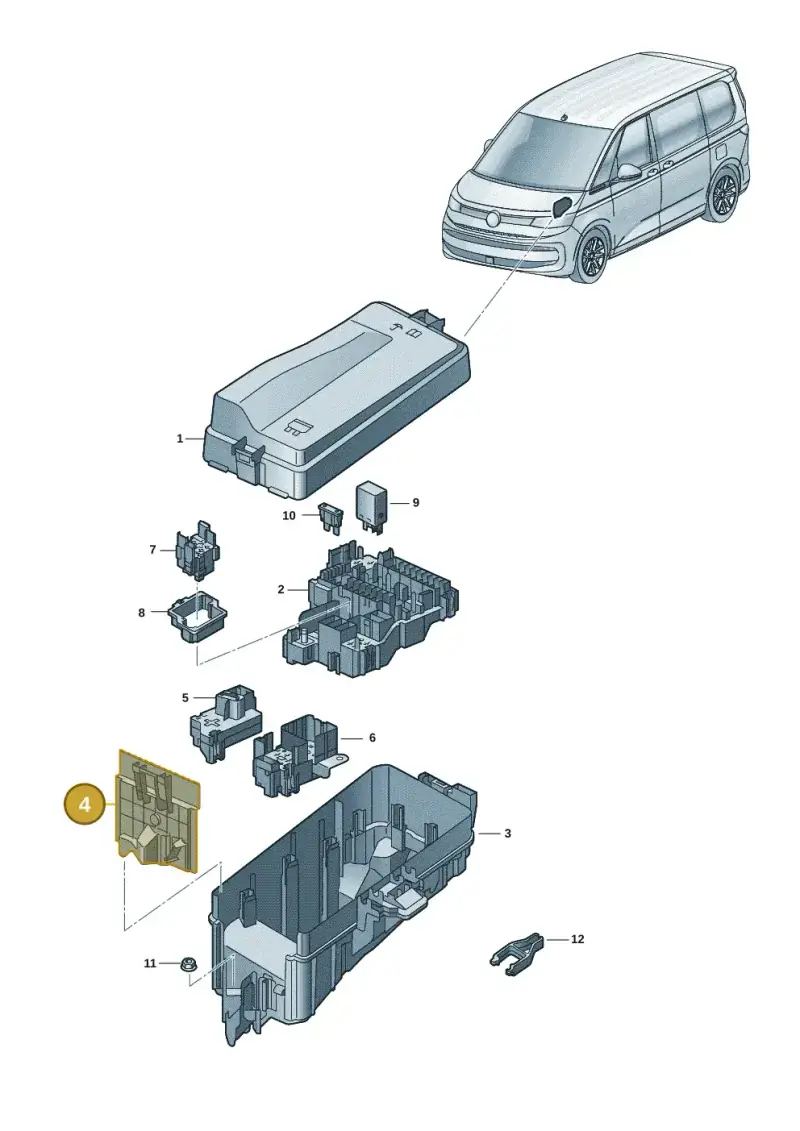 5WA927165 — Volkswagen Multivan (2021-) diagram 7t0937020, position 4