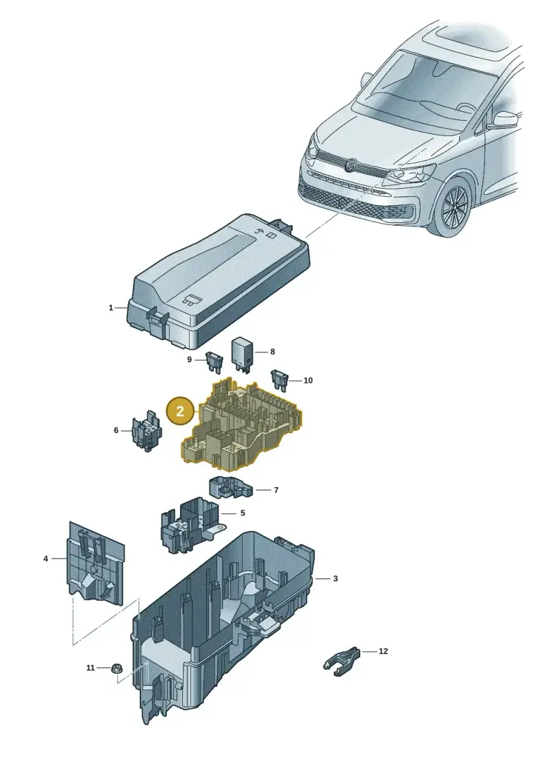 5WA937125B — Volkswagen Caddy Maxi Kombi (2020-2024) diagram 2ka937010, position 2