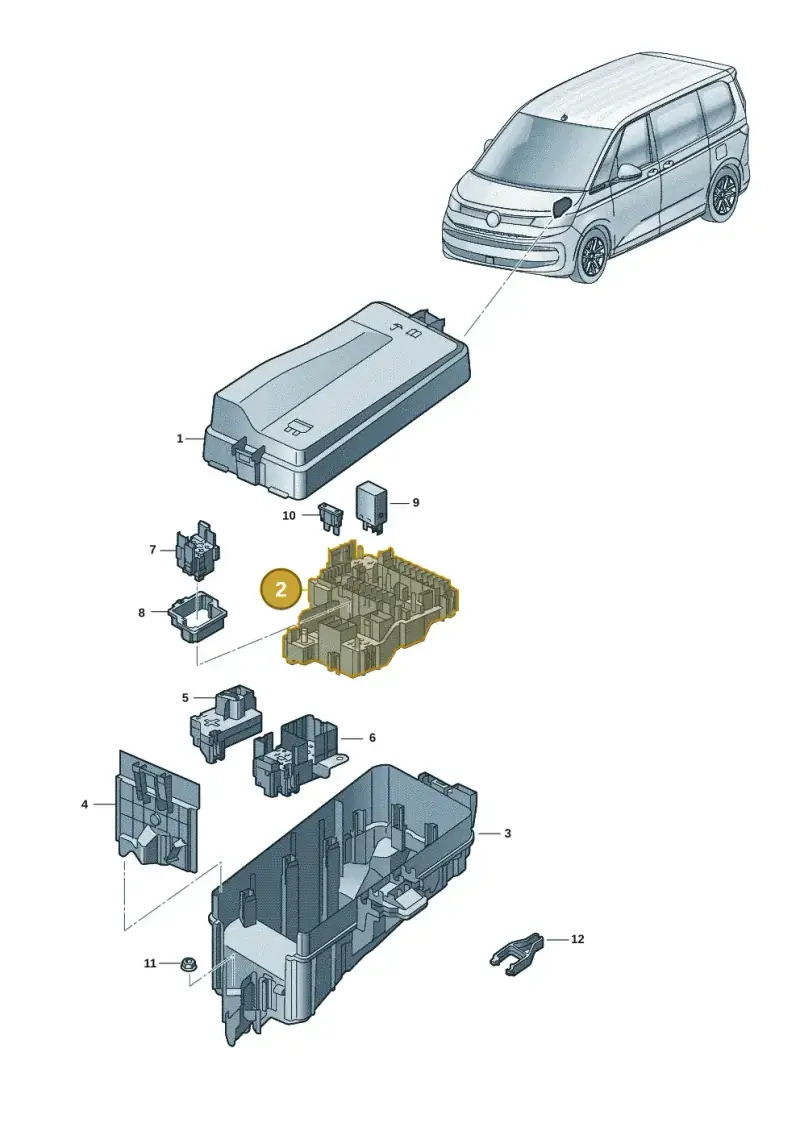 5WA937125B — Volkswagen Multivan (2021-) diagram 7t0937020, position 2