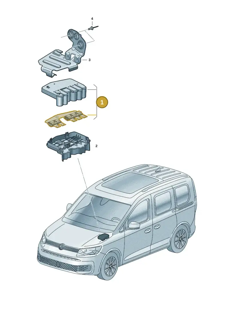 5WA937548F — Volkswagen Caddy Maxi Kombi (2020-2024) diagram 2ka937020, position 1