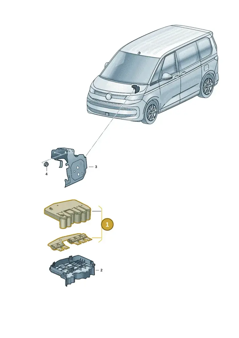 5WA937548F — Volkswagen Multivan (2021-) diagram 7t0937030, position 1