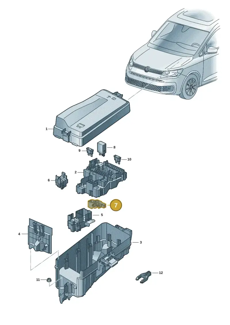 5WA937573A — Volkswagen Caddy Maxi Kombi (2020-2024) diagram 2ka937010, position 7