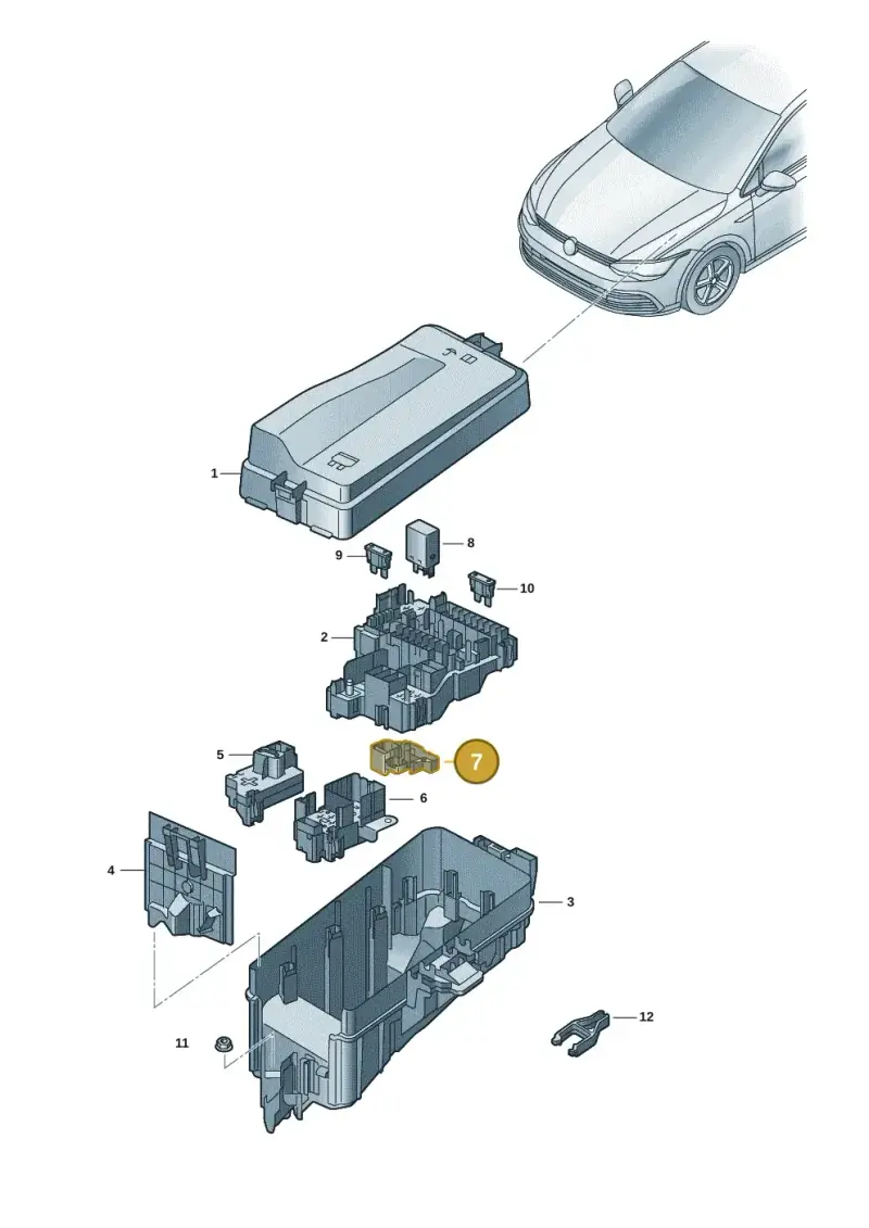 5WA937573A — Volkswagen Golf 2.0 BlueMotion (2019-2024) diagram 5h0937010, position 7
