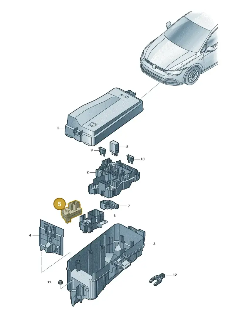 5WA941824E — Volkswagen Golf 2.0 BlueMotion (2019-2024) diagram 5h0937010, position 5