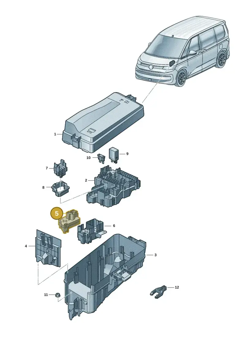 5WA941824E — Volkswagen Multivan (2021-) diagram 7t0937020, position 5