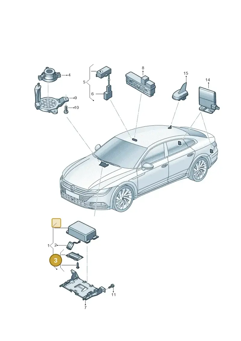 5WA998058A — Volkswagen Arteon (2017-2023) diagram 828035600, position 3