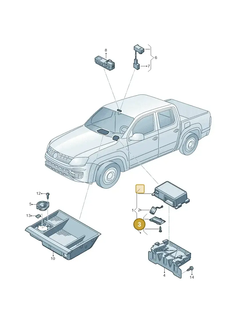 5WA998058A — Volkswagen Amarok twin cab (2016-2022) diagram 894035600, position 3