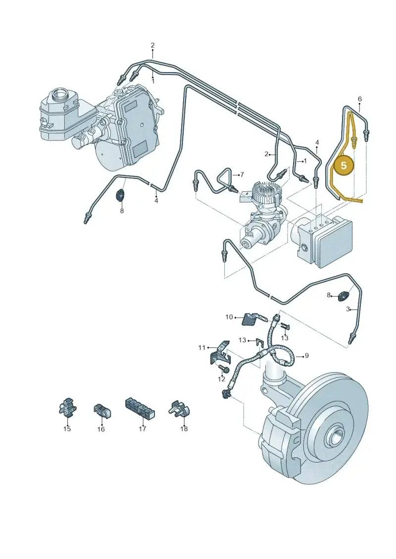 5WC614725B — Volkswagen E-Golf (2014-2021) diagram 774611250, position 5
