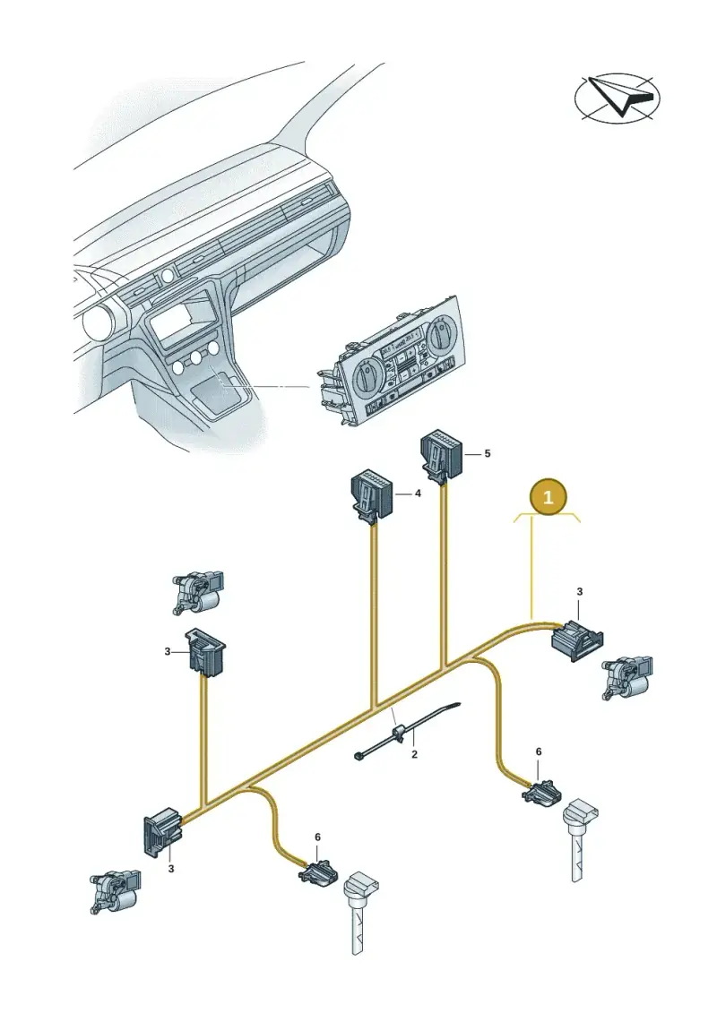 5WC971566F — Volkswagen Golf 2.0 BlueMotion (2019-2024) diagram 5h0972060, position 1