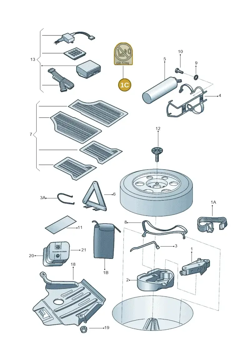 5X0010274M — Volkswagen GOL 2P/4P (2002-2006) diagram 303011000, position 1C