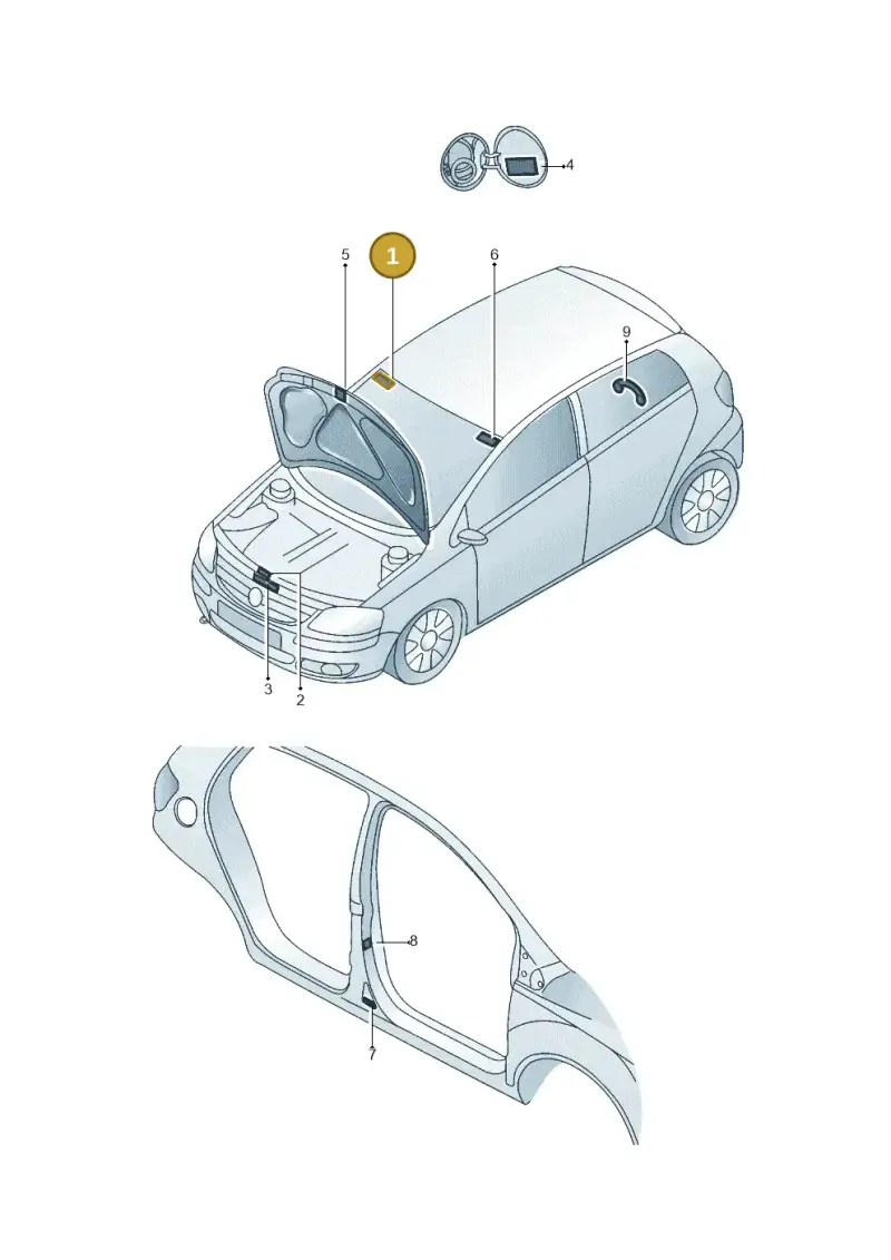 5X0010274M — Volkswagen Spacefox (2014-2019) diagram 799010000, position 1