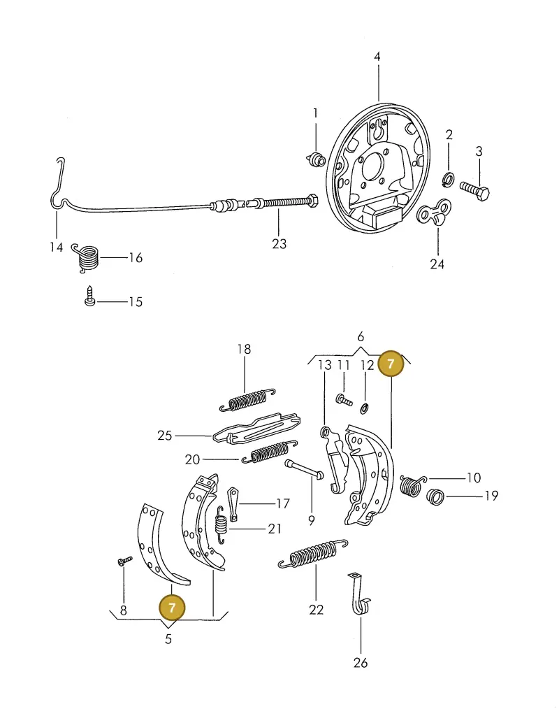 5X0698075C — Volkswagen 325 platform diagram 311609200, position 7