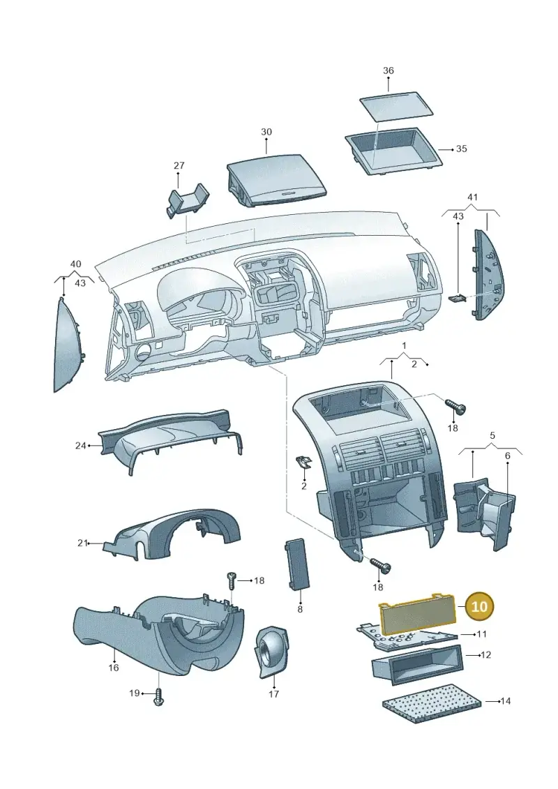 5X0857231A1NN — Volkswagen POLO HATCH        "BR."07> (2006-) diagram 253857100, position 10
