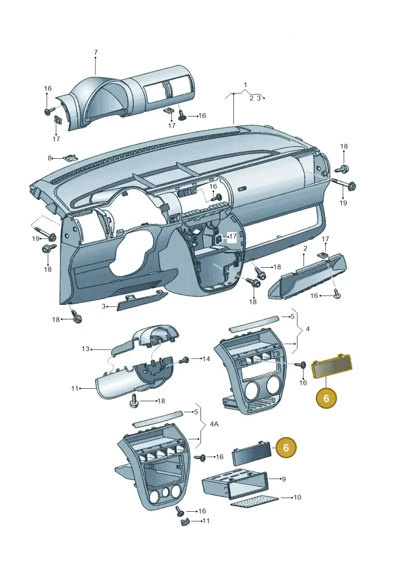 5X0857231A1NN — Volkswagen FOX                    04> (2003-) diagram 357857000, position 6