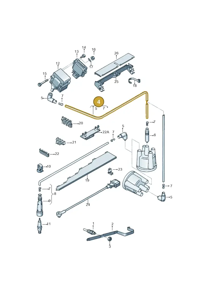 5X0905441A — Volkswagen POLO CLASSIC 06> (2005-) diagram 121905100, position 4