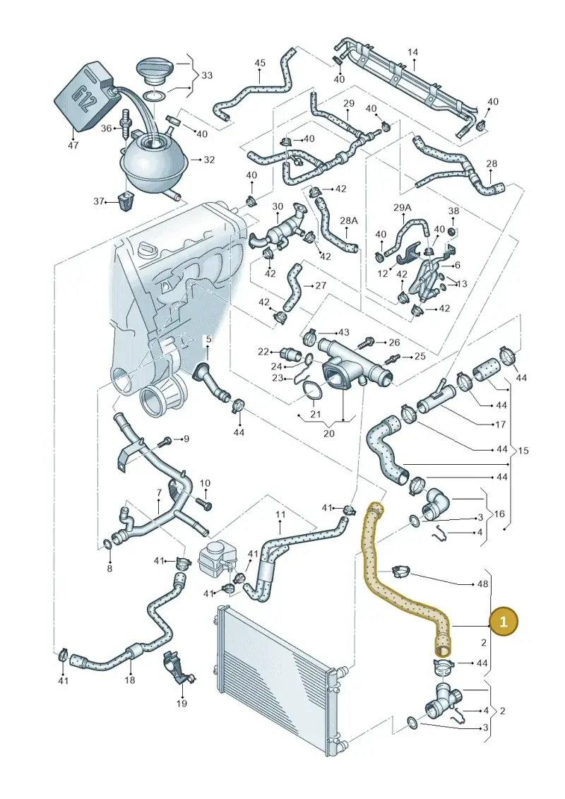 5Z0122051H — Volkswagen FOX                  M.05> (2005-) diagram 253121450, position 1