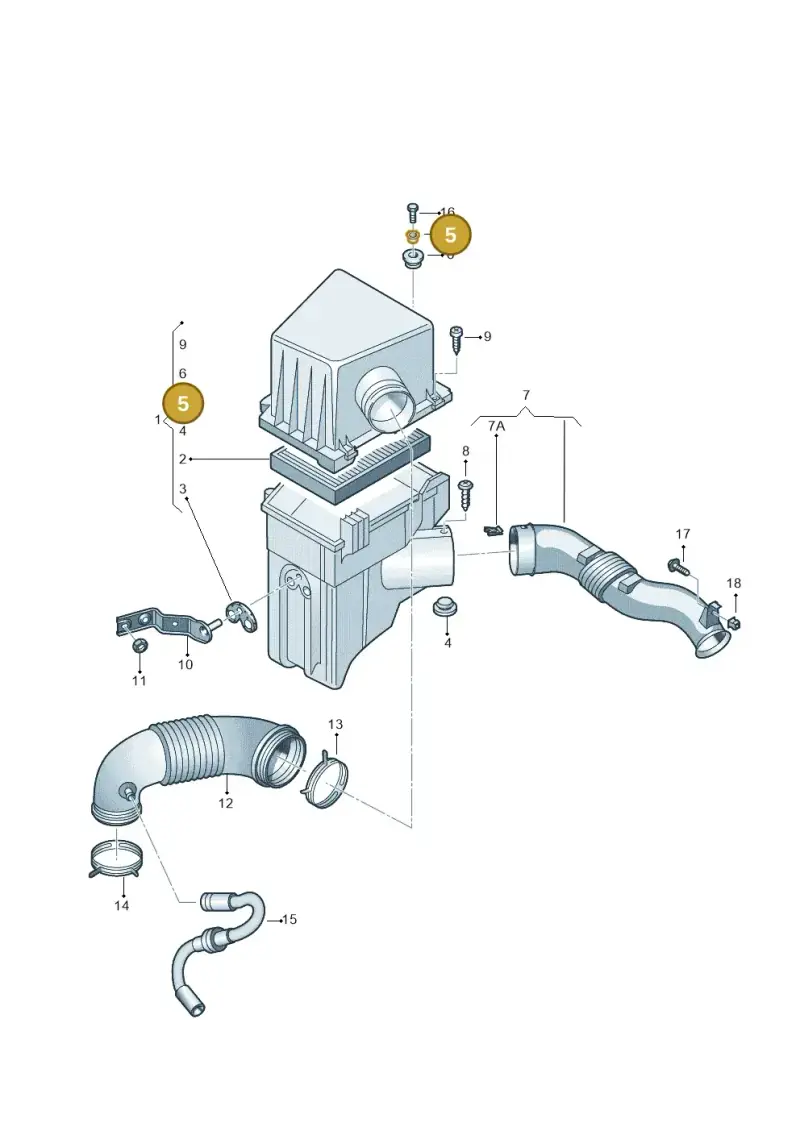 5Z0129266 — Volkswagen Spacefox (2014-2019) diagram 515129150, position 5