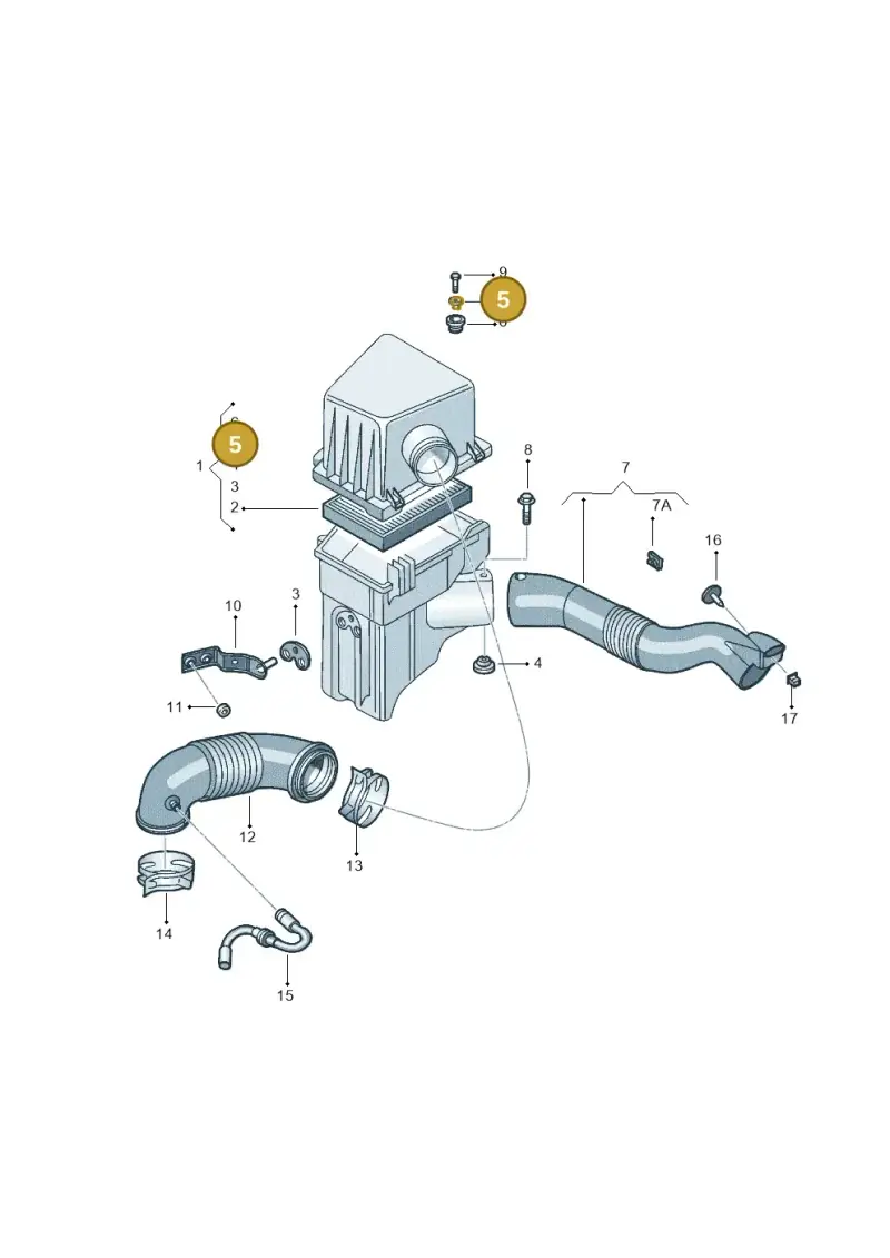 5Z0129266 — Volkswagen Polo (2011-2014) diagram 557129150, position 5