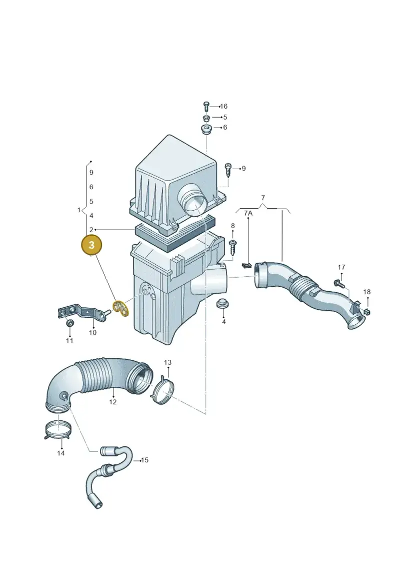 5Z0129689 — Volkswagen Spacefox (2014-2019) diagram 515129150, position 3