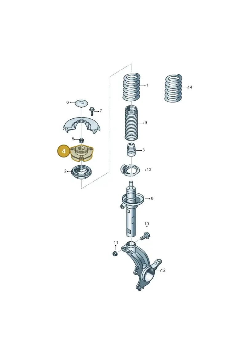 5Z0412331C — Volkswagen Polo (2011-2014) diagram 544411100, position 4