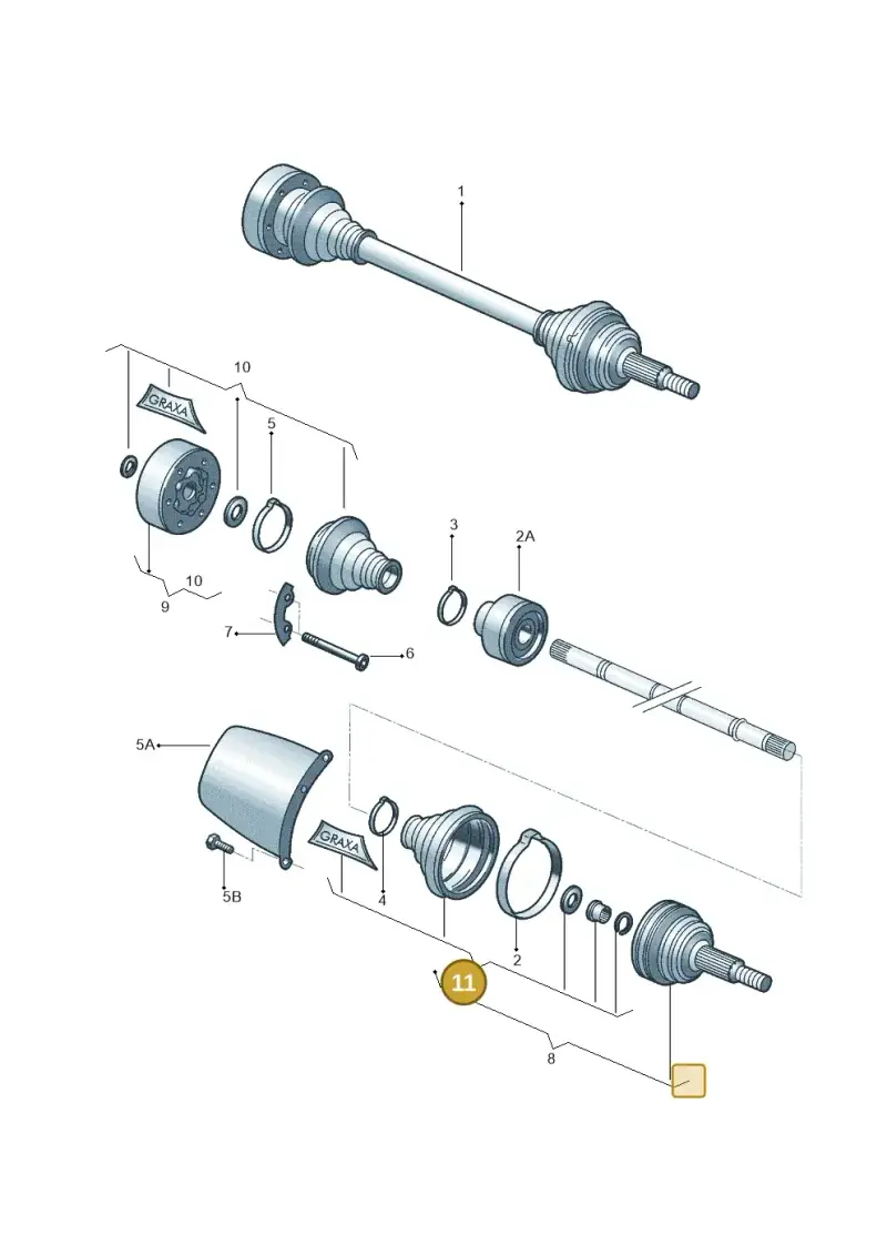 5Z0498203 — Volkswagen GOL 2P/4P (2002-2006) diagram 303407250, position 11