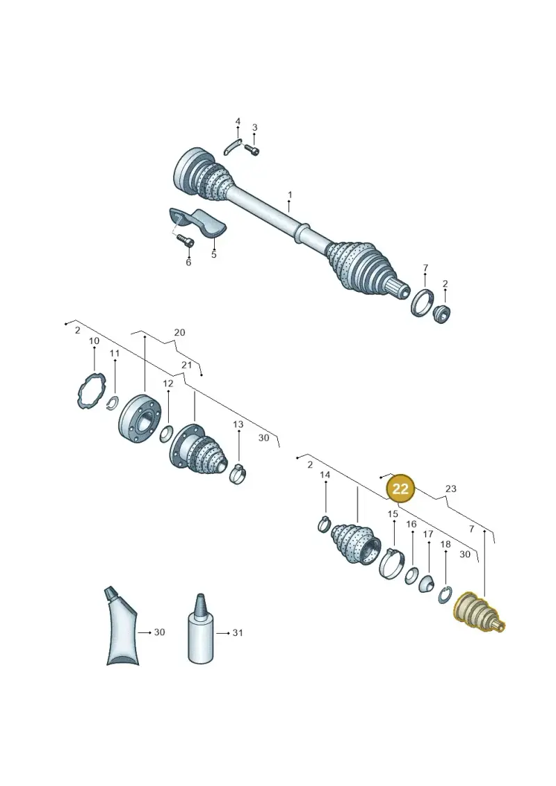 5Z0498203 — Volkswagen POLO HATCH        "BR."07> (2006-) diagram 461407200, position 22