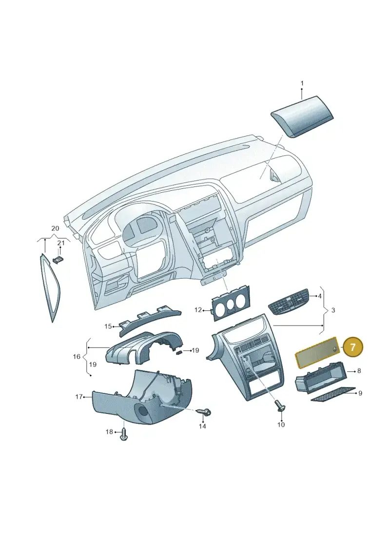 5Z0857231A1FR — Volkswagen Spacefox (2010-2014) diagram 515857100, position 7