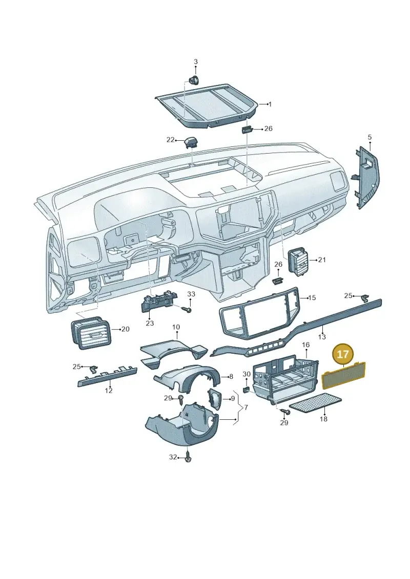 5Z0857231A1FR — Volkswagen Amarok twin cab (2016-2022) diagram 894857100, position 17