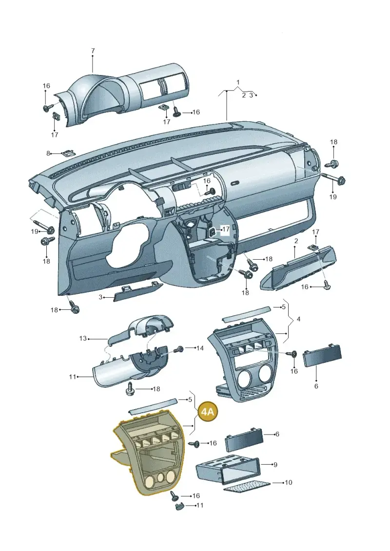 5Z0858061ATKZ — Volkswagen FOX                  M.05> (2005-) diagram 357857000, position 4A