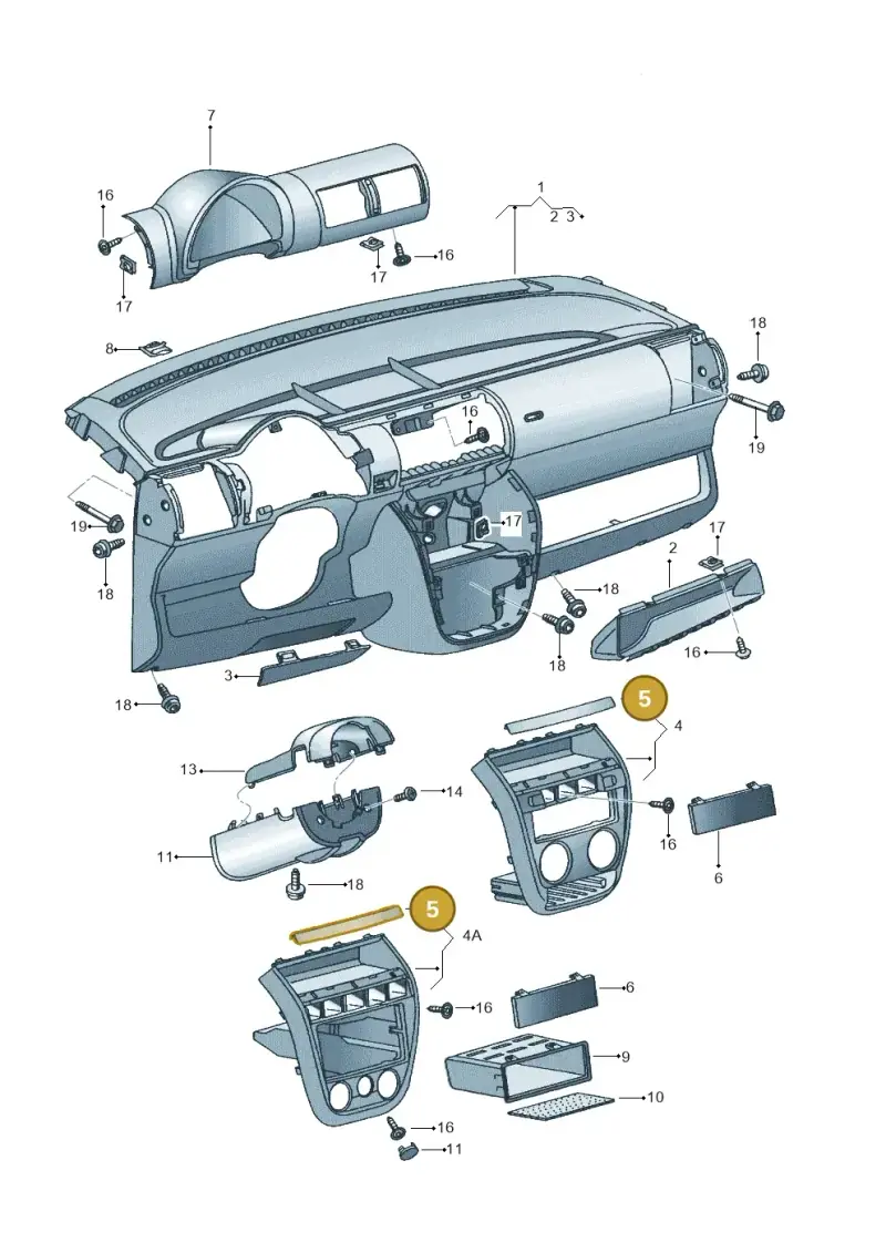 5Z0858067A55U — Volkswagen FOX                  M.05> (2005-) diagram 357857000, position 5