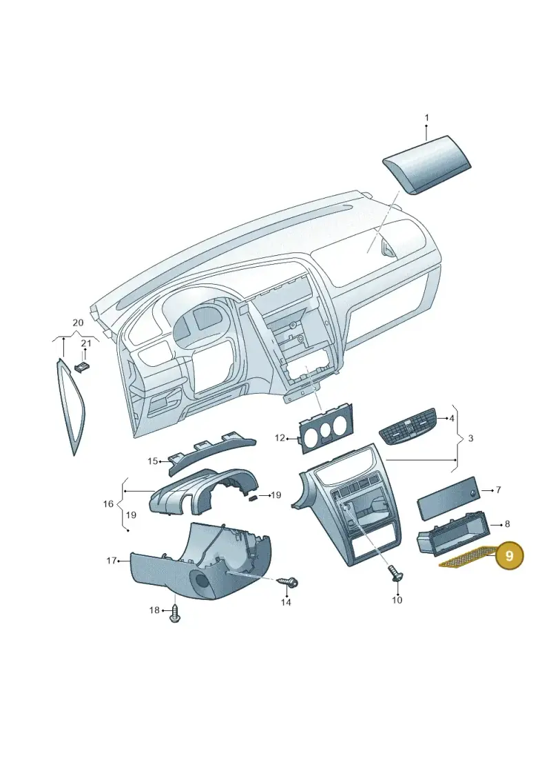 5Z08581671NN — Volkswagen Spacefox (2010-2014) diagram 515857100, position 9