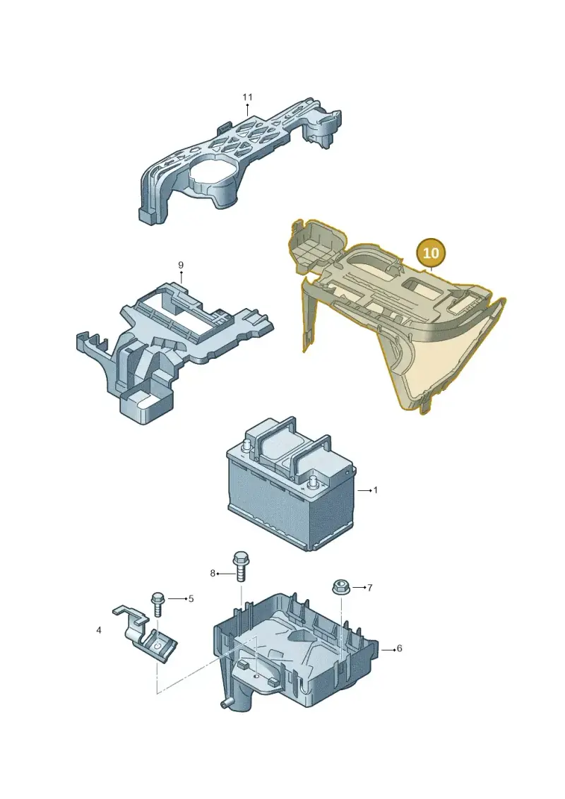 5Z0915345B — Volkswagen Spacefox (2010-2014) diagram 515915000, position 10