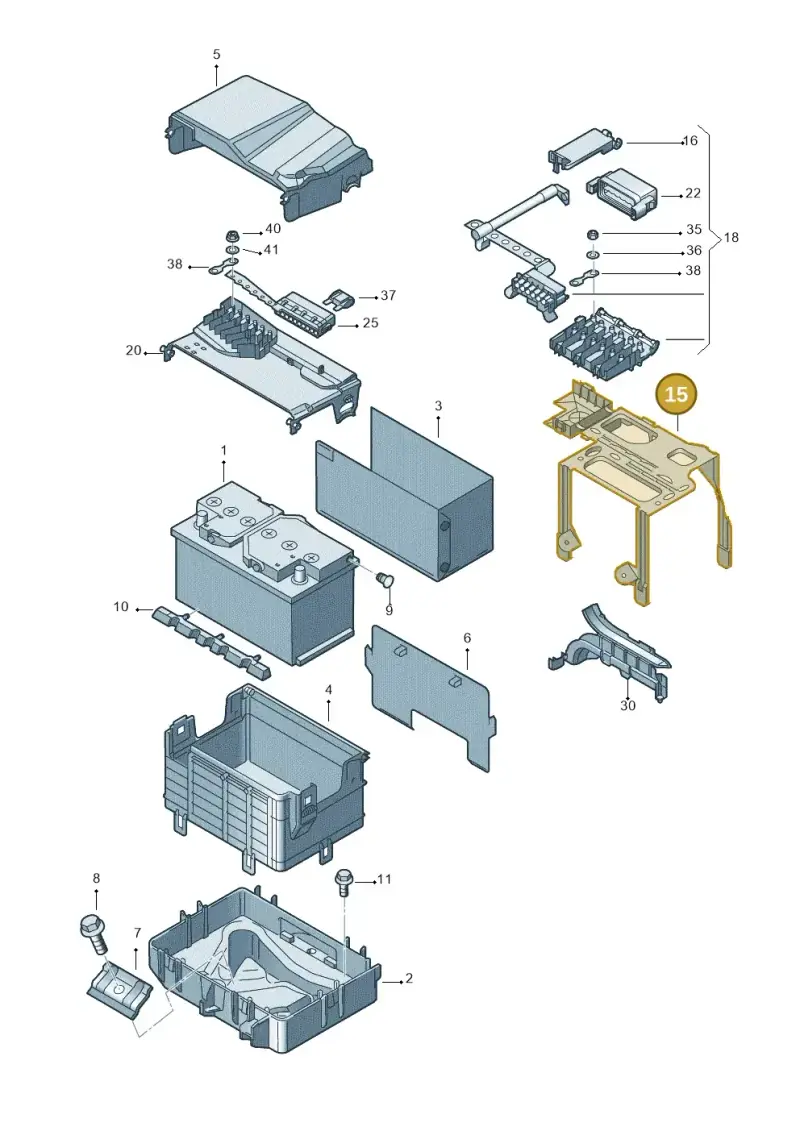 5Z0915345B — Volkswagen Polo (2011-2014) diagram 461915000, position 15