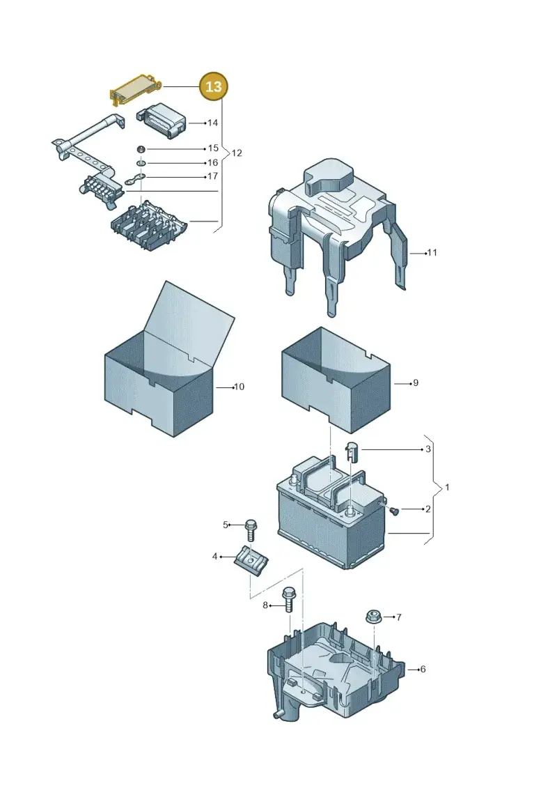 5Z0915429B — Volkswagen Polo Vivo (2010-2014) diagram 701915000, position 13