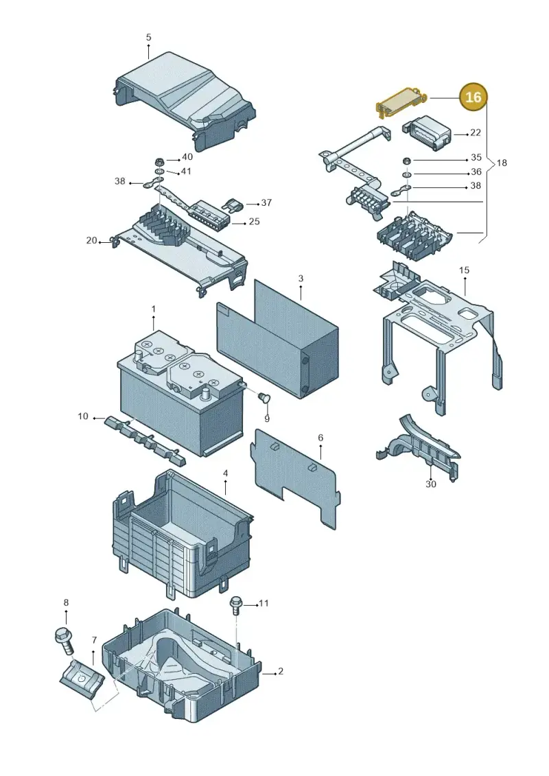 5Z0915429B — Volkswagen Polo (2011-2014) diagram 461915000, position 16