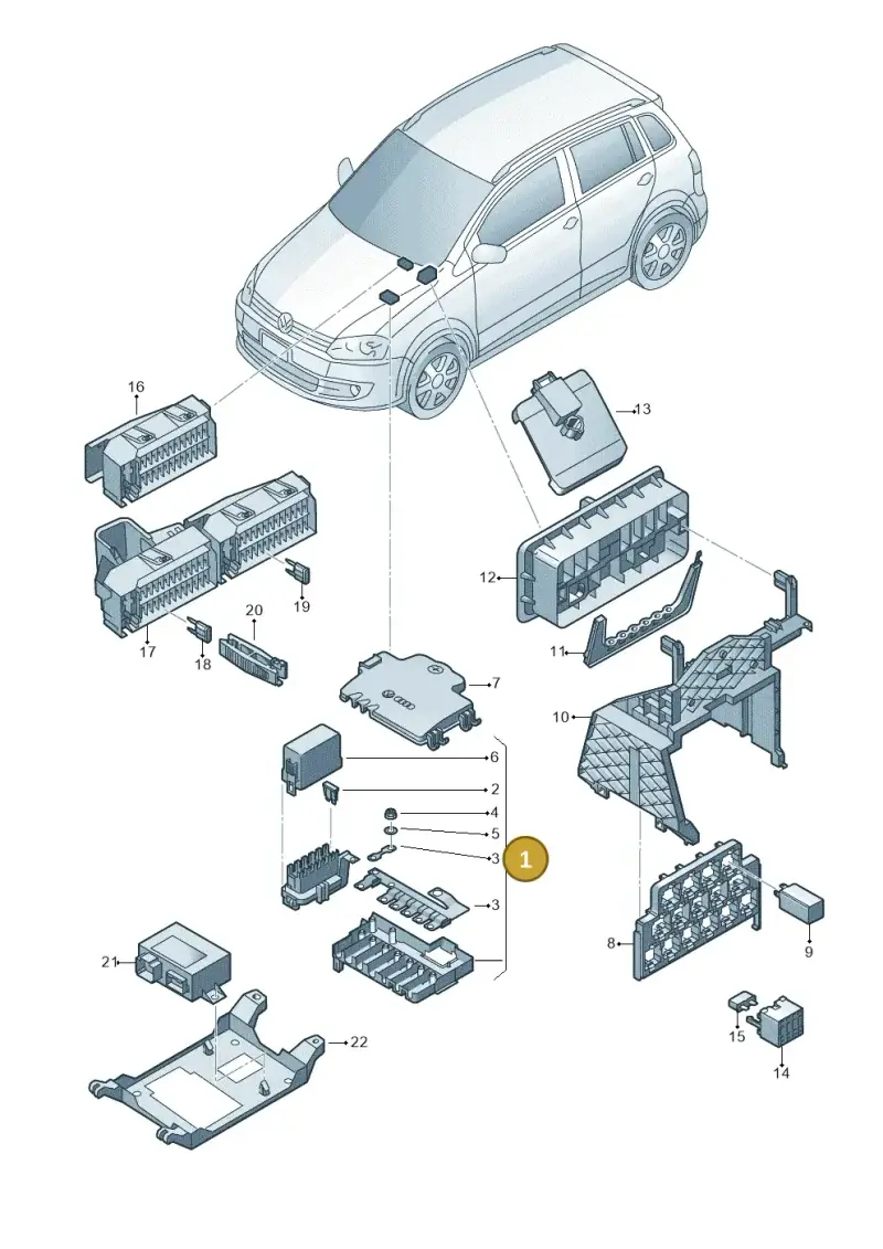 5Z0937548C — Volkswagen Spacefox (2010-2014) diagram 515937000, position 1