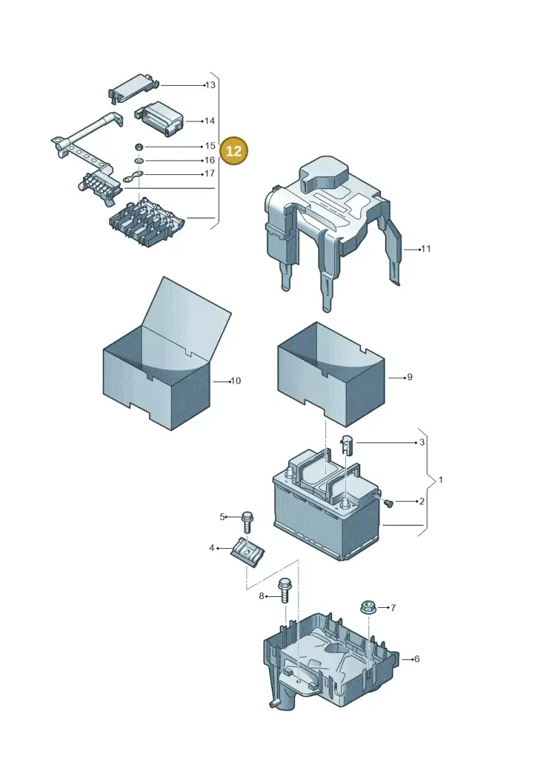 5Z0937548C — Volkswagen Polo Vivo (2010-2014) diagram 701915000, position 12