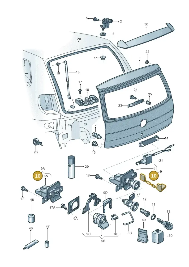 5Z0947561F — Volkswagen FOX                  M.05> (2005-) diagram 357827200, position 10