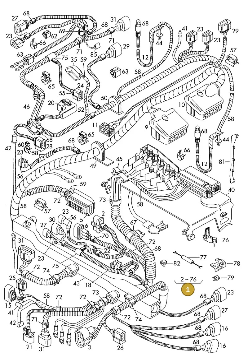 5Z2971043 — Volkswagen FOX                  M.05> (2005-) diagram 225971800, position 1