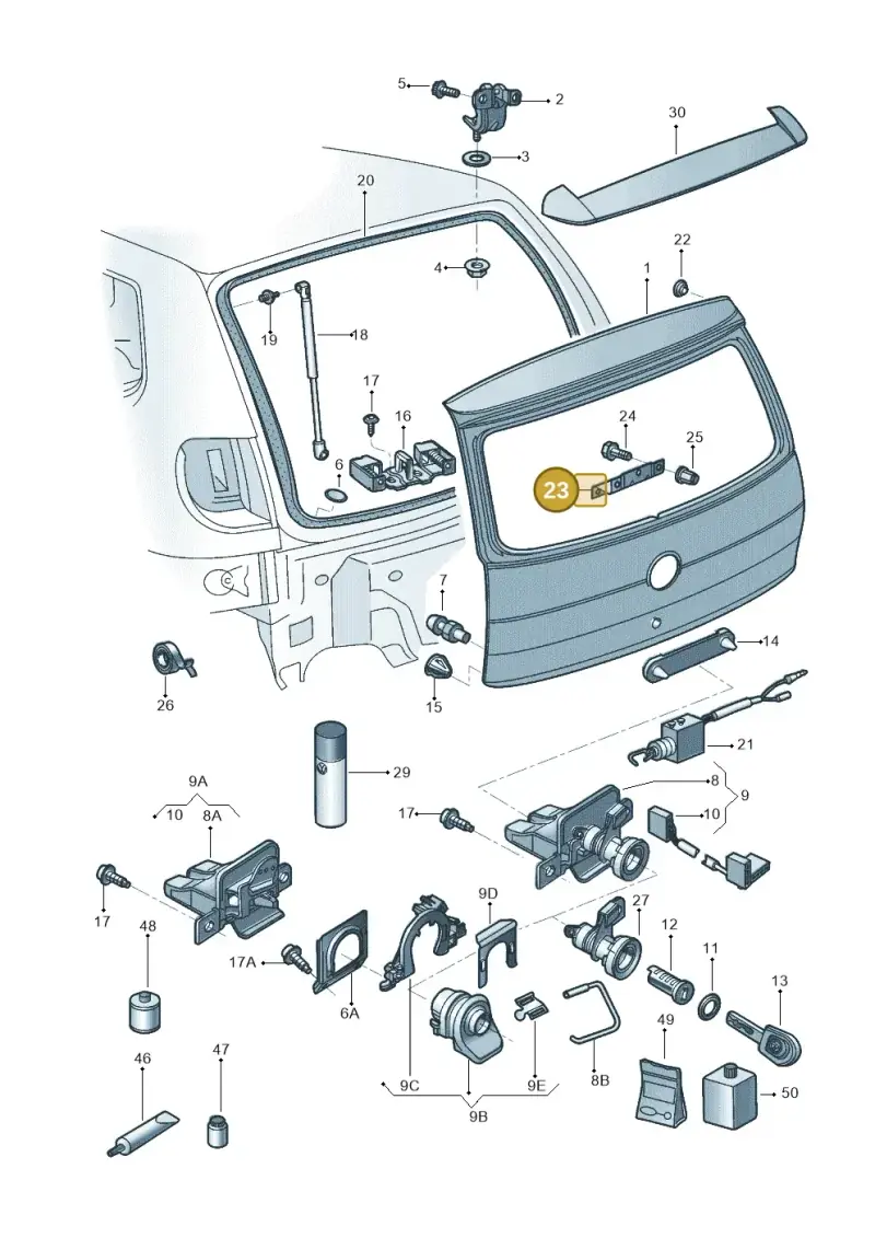 5Z6827291 — Volkswagen FOX                  M.05> (2005-) diagram 357827200, position 23