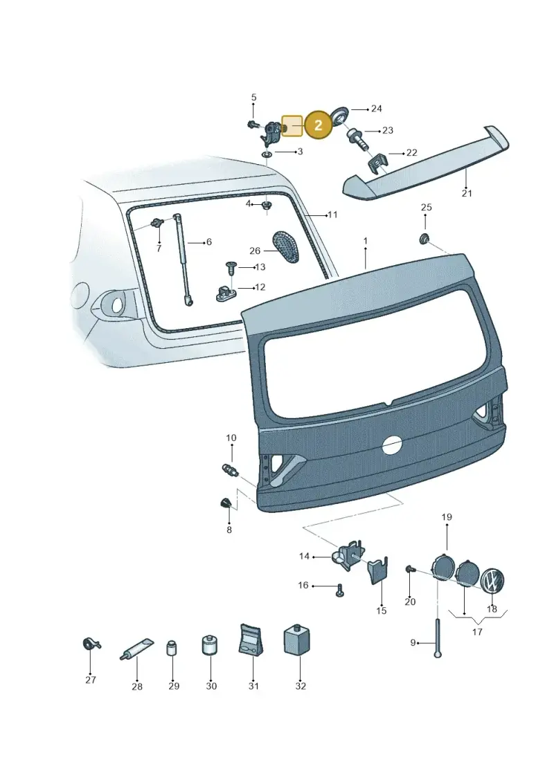5Z6827301 — Volkswagen Crossfox (2014-2021) diagram 558827200, position 2