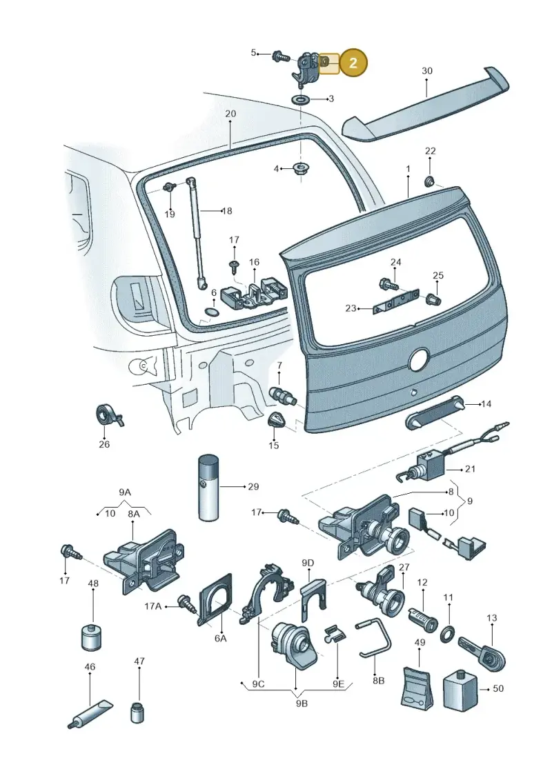 5Z6827301 — Volkswagen FOX                  M.05> (2005-) diagram 357827200, position 2