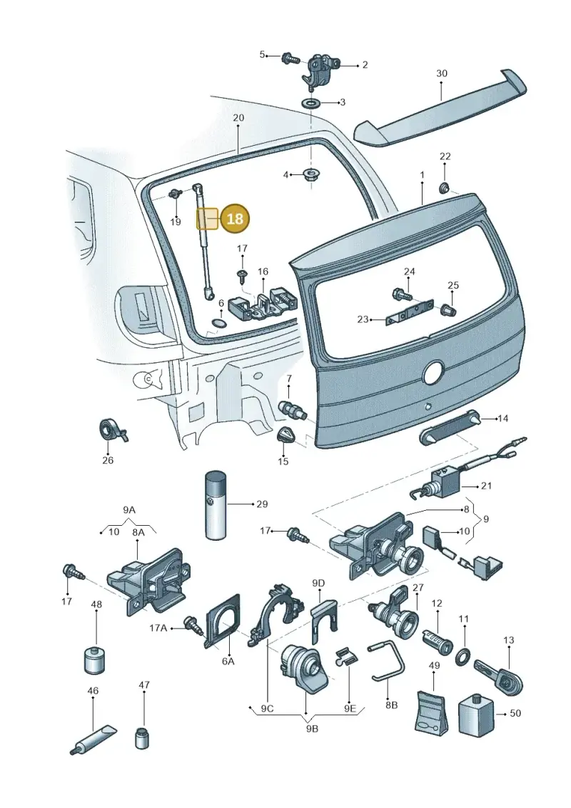 5Z6827550B — Volkswagen FOX                  M.05> (2005-) diagram 357827200, position 18